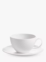 John Lewis Wedgwood Gio Bone China Tea Cup and Saucer White 290ml- Buy online at McGrocer