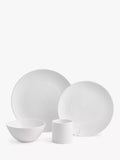 Wedgwood Gio bone china dinnerware set 16-piece white, imported from the UK