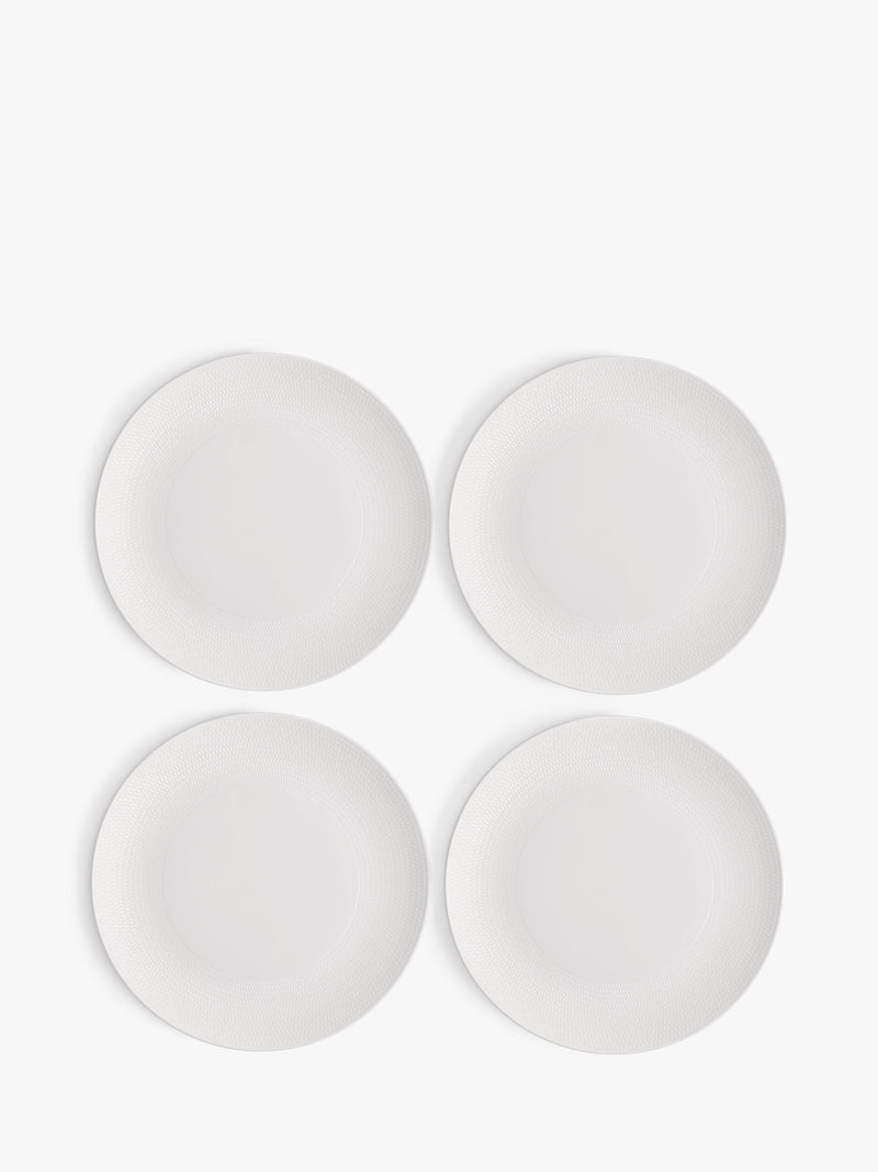 Wedgwood Gio bone china dinnerware set 16-piece white, imported from the UK