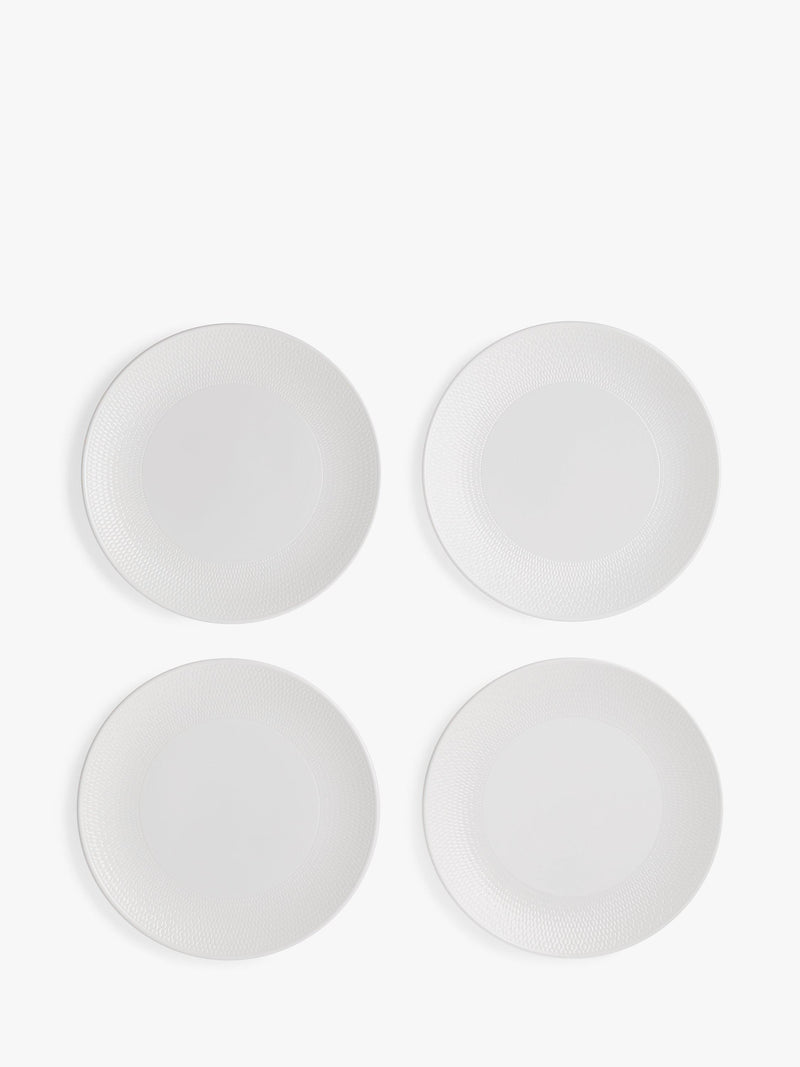 Wedgwood Gio bone china dinnerware set 16-piece white, imported from the UK