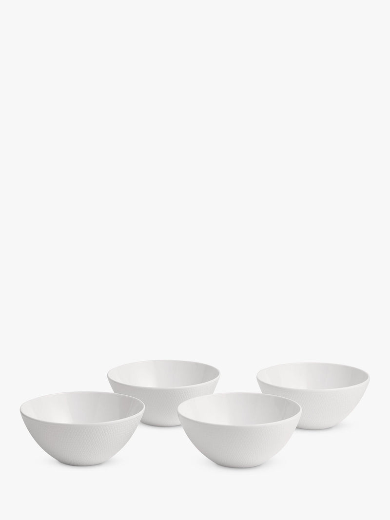 Wedgwood Gio bone china dinnerware set 16-piece white, imported from the UK