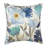 Vibrant Watercolour Floral Print Bloom Cushion
