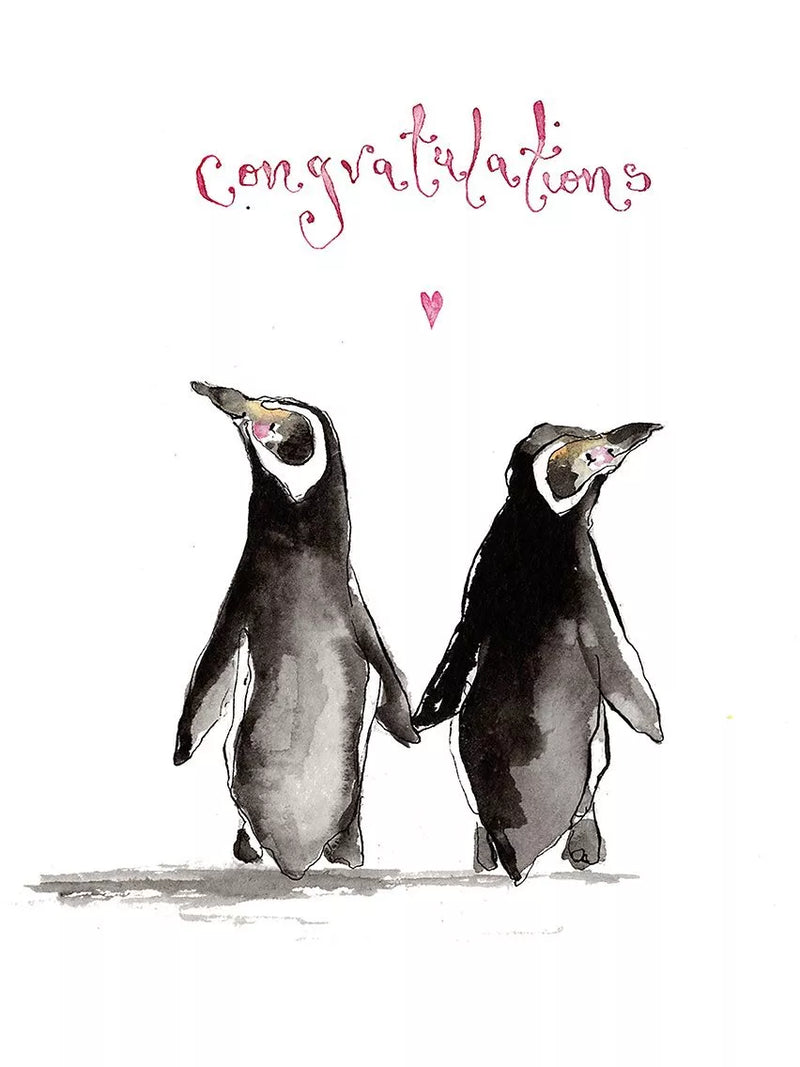 Louise Mulgrew engagement card penguin design, imported from the UK