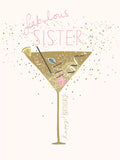 Woodmansterne sister birthday card 15x15cm (British brand)