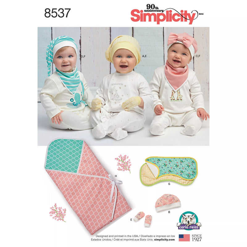 Simplicity sewing pattern Baby Accessories 8537 (British brand)