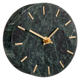 John Lewis John Lewis Marble Analogue Mantel Clock, Green/Brass, 14cm- Buy online at McGrocer