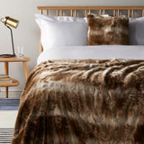 John Lewis Faux Fur Throw Golden Brown, UK version