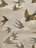 Swallows Design Wallpaper in Sepia - Non-Woven Ground