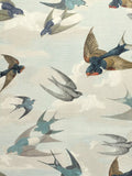 Swallows Design Wallpaper in Sepia - Non-Woven Ground