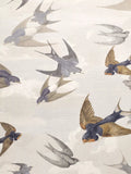 Swallows Design Wallpaper in Sepia - Non-Woven Ground