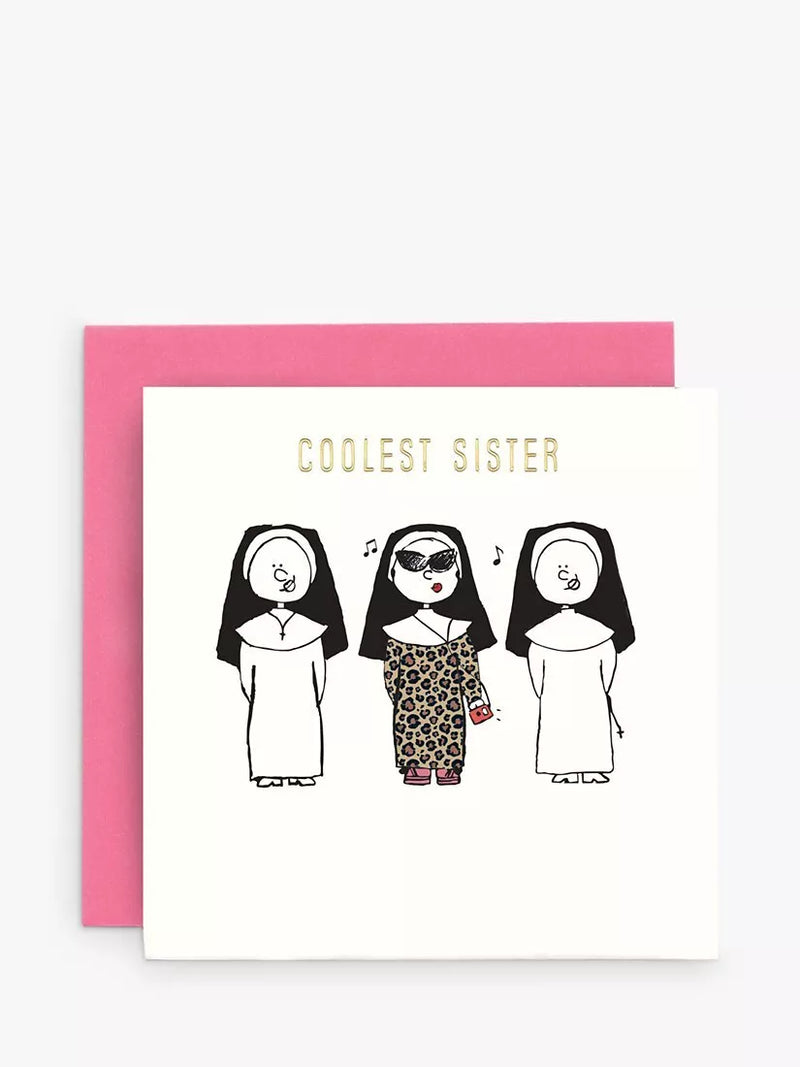 Susan O'Hanlon coolest sister birthday card, UK version