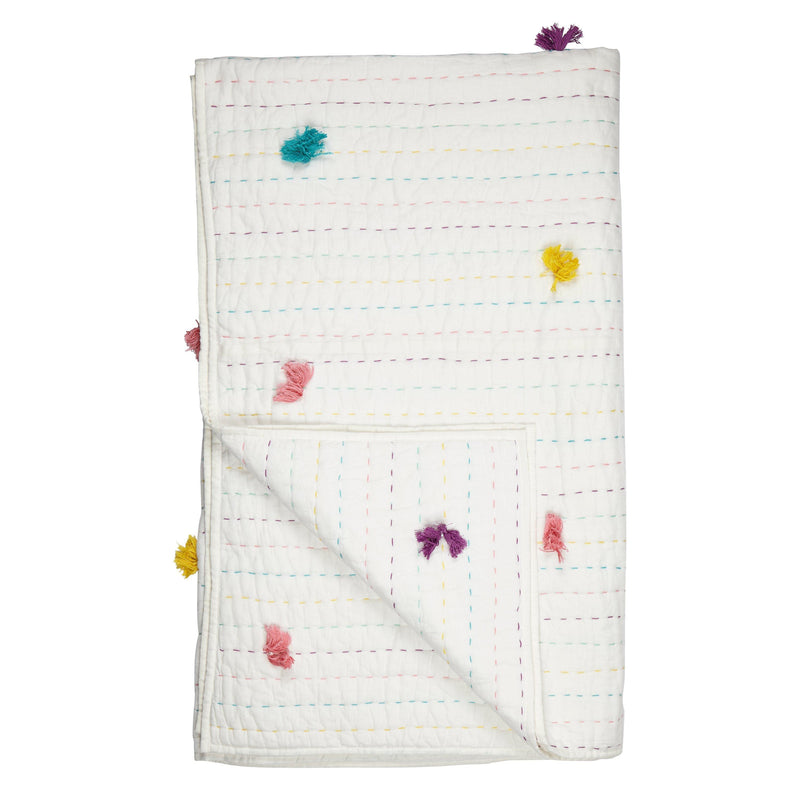 little home Pom Pom Quilt Multi, UK version