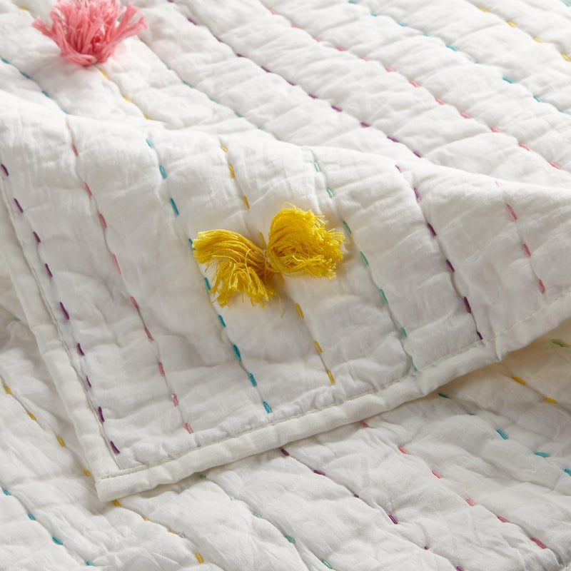 little home Pom Pom Quilt Multi, UK version