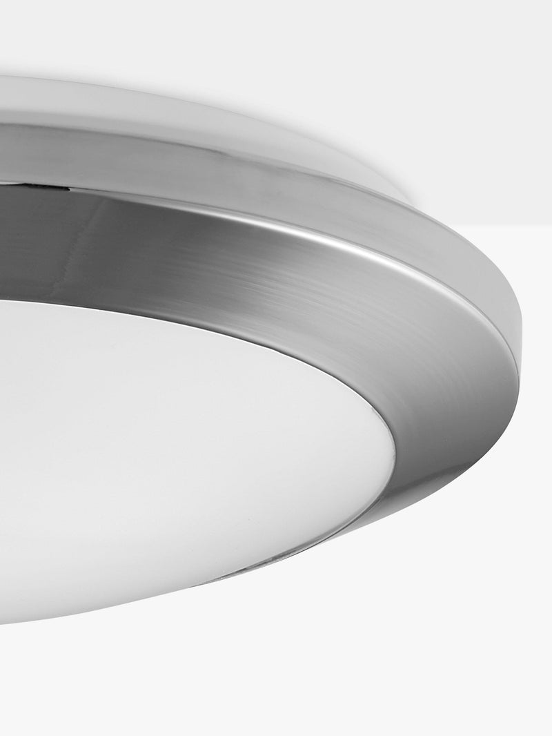 John Lewis Kara Flush Ceiling Light chrome effect - British product