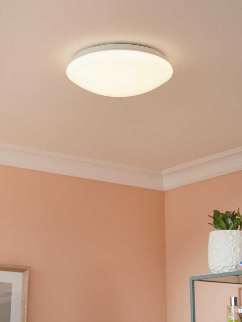 John Lewis LED flush ceiling light white, imported from the UK