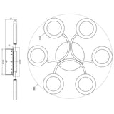 John Lewis Boyd Deckenleuchte mit halber Einbautiefe in Messing (britische Marke)