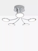 John Lewis John Lewis Malmo LED Semi Flush Ceiling Light, Chrome- Buy online at McGrocer