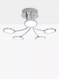 John Lewis Malmo LED semi-flush ceiling light chrome - British product