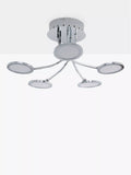 John Lewis Malmo LED semi-flush ceiling light chrome - British product