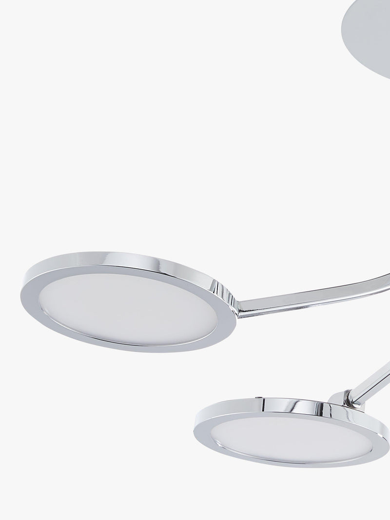 John Lewis Malmo LED semi-flush ceiling light chrome - British product