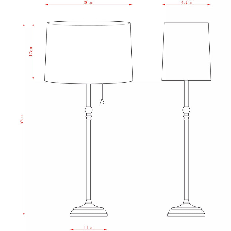 John Lewis Isabel tall table lamp with linen shade (British brand)