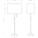 John Lewis Isabel tall table lamp with linen shade (British brand)