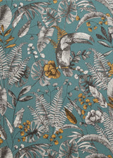 John Lewis Exotic Line Drawn Wallpaper with Toucans and Tropical Foliage, Paste the Wall- Buy online at McGrocer