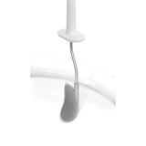 Joseph Joseph flexible silicone toilet brush with D-shaped head, grey, UK version