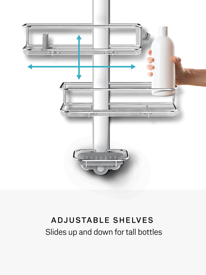 Simplehuman over door shower caddy with adjustable shelves, UK version