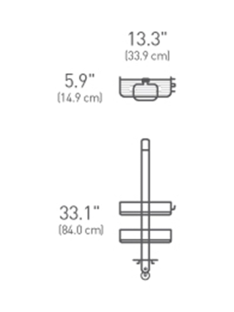 Simplehuman over door shower caddy with adjustable shelves, UK version