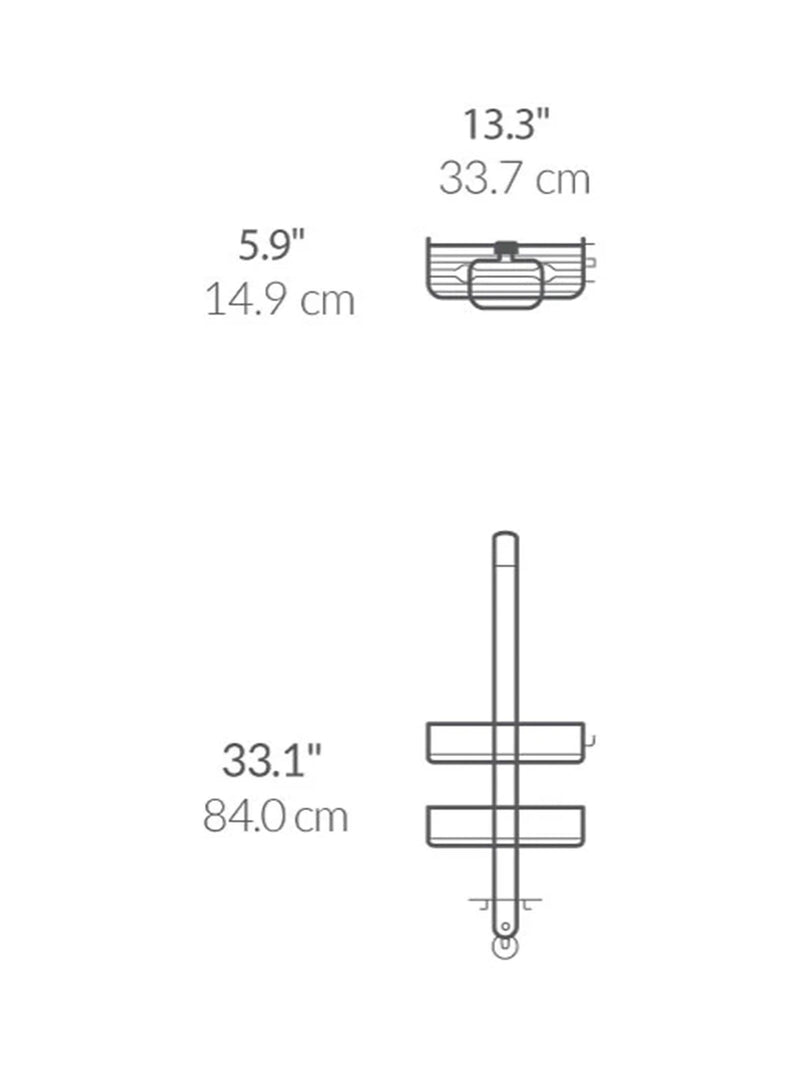 Simplehuman over door shower caddy with adjustable shelves, UK version