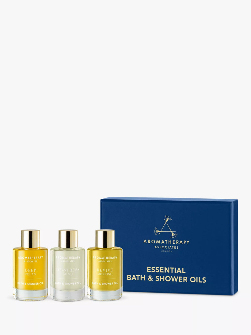 Aromatherapy Associates bath and shower oil gift set trio 27ml (British brand)