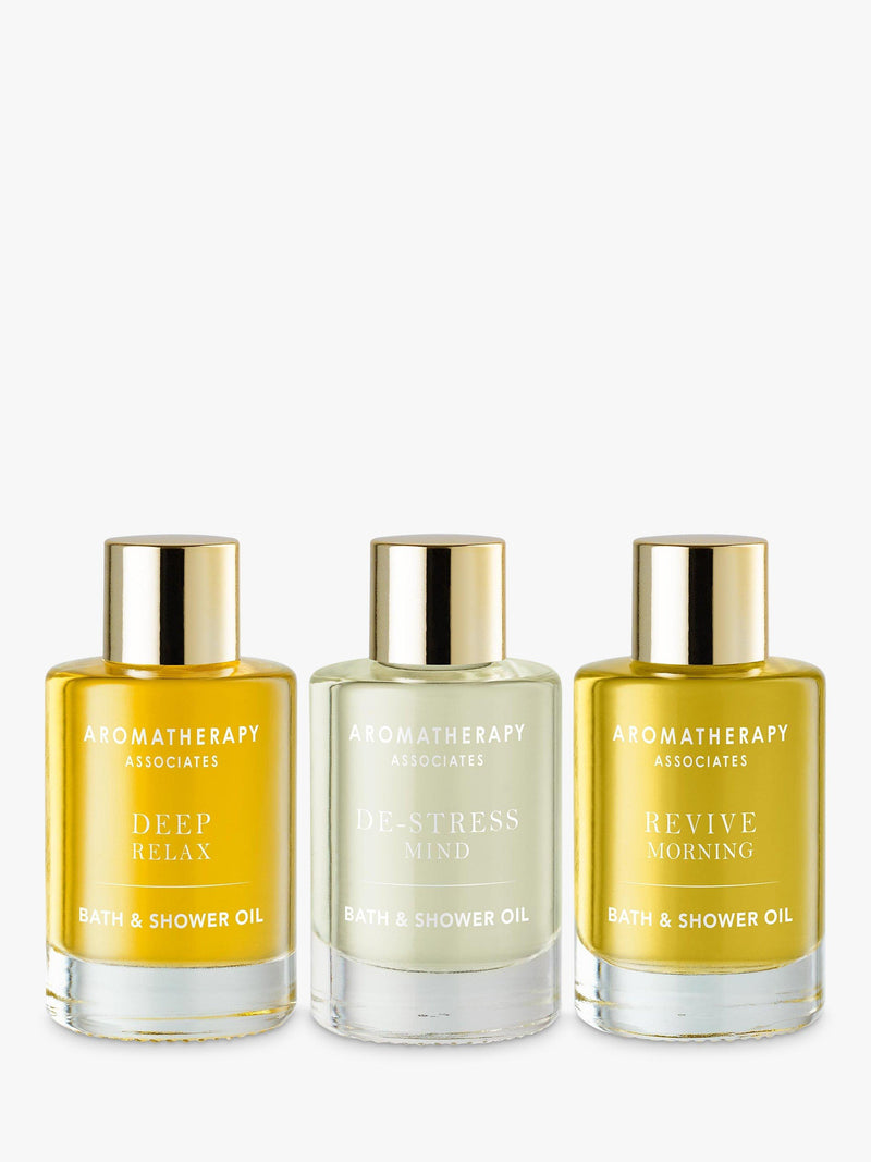 Aromatherapy Associates bath and shower oil gift set trio 27ml (British brand)