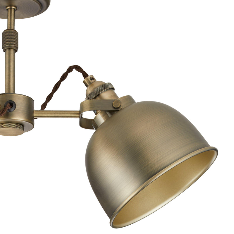 John Lewis Baldwin semi flush ceiling light antique finish - British product
