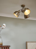 John Lewis Baldwin semi flush ceiling light antique finish - British product