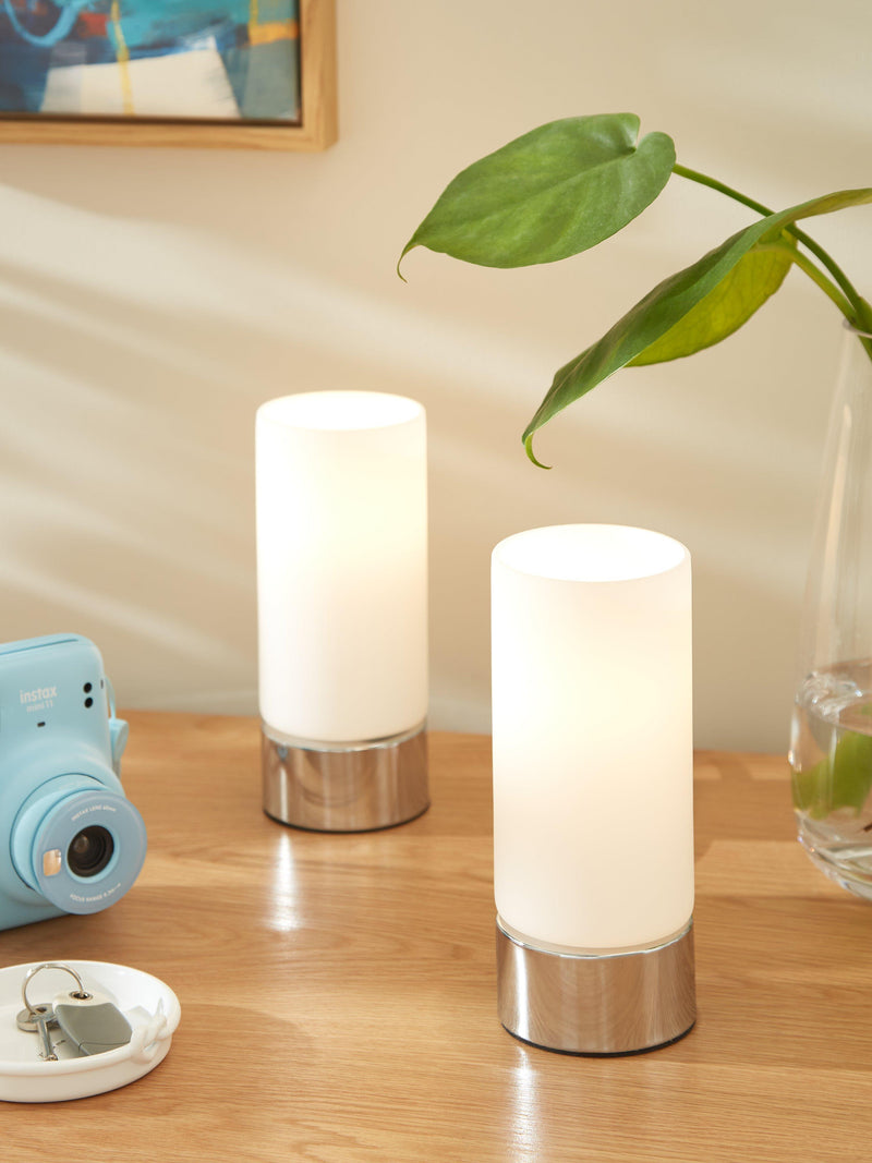 John Lewis Cara glass touch lamps set of 2, UK version