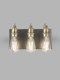 John Lewis Bistro three arm wall light antique brass - British product