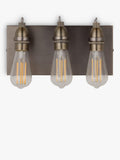 John Lewis Bistro three arm wall light antique brass - British product