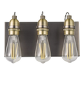 John Lewis Bistro three arm wall light antique brass - British product