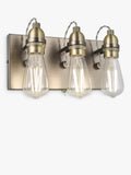 John Lewis Bistro three arm wall light antique brass - British product