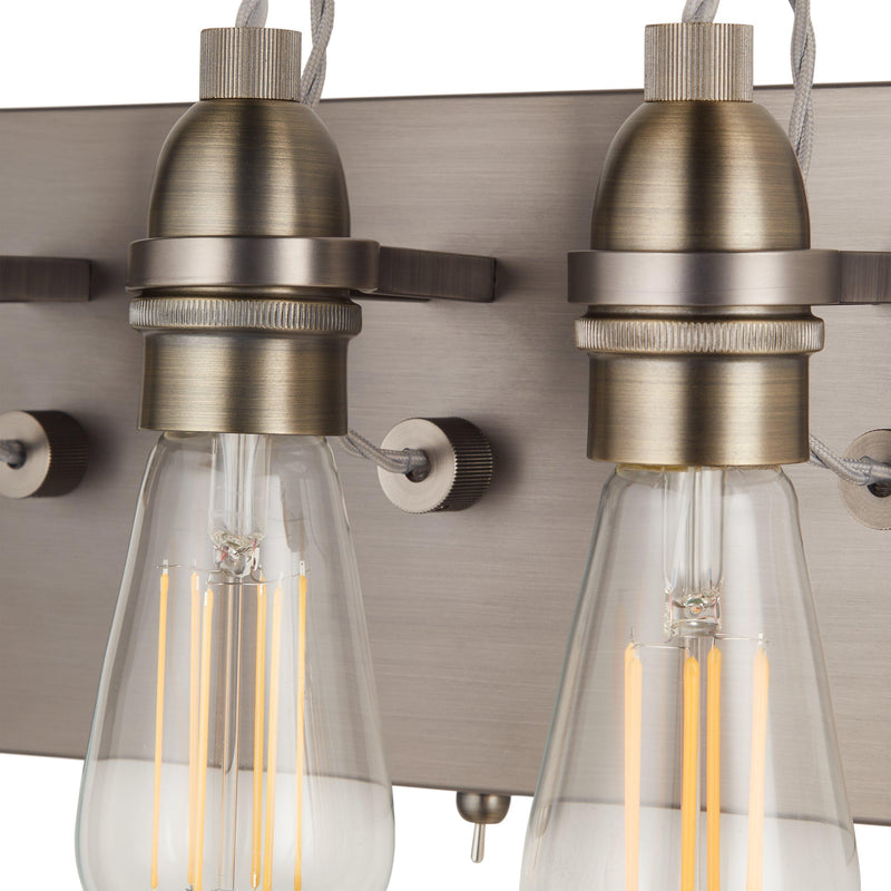 John Lewis Bistro three arm wall light antique brass - British product