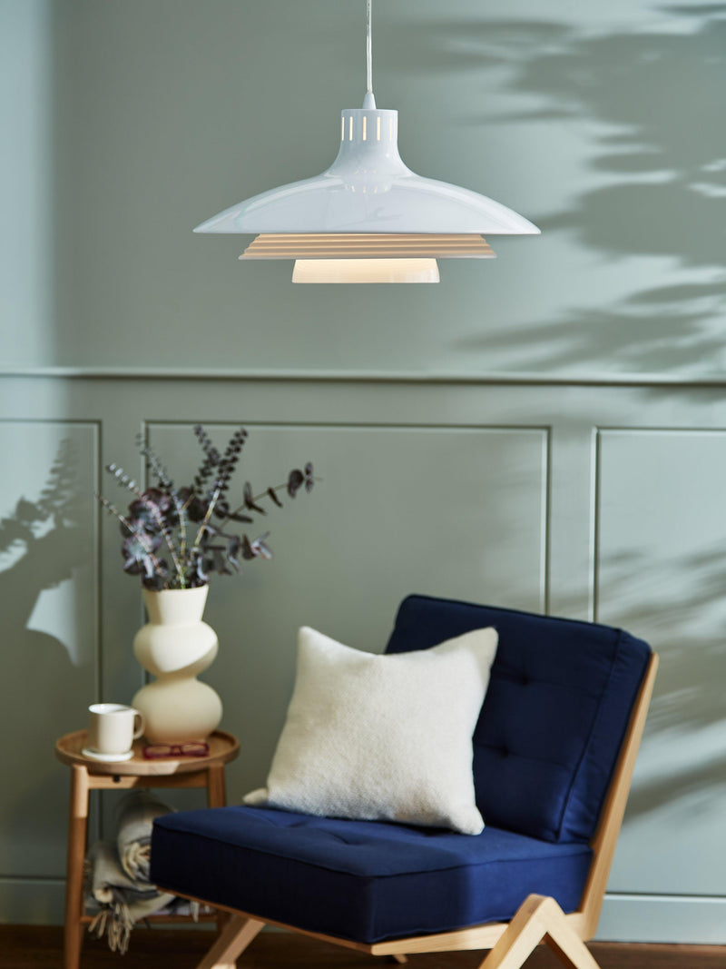 John Lewis Stockholm pendant light white finish, imported from the UK
