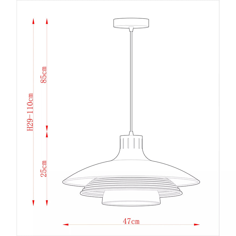 John Lewis Stockholm pendant light white finish, imported from the UK