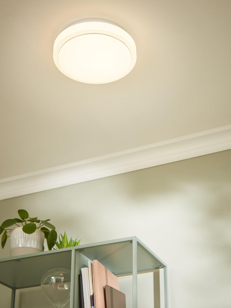 John Lewis LED flush ceiling light white 25cm, imported from the UK