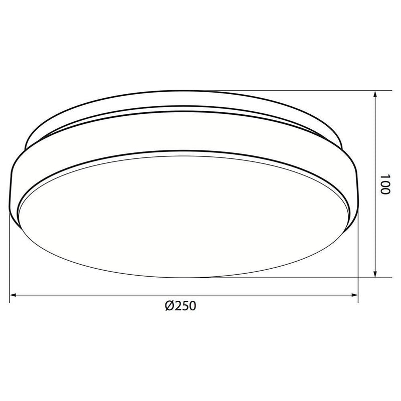 John Lewis LED flush ceiling light white 25cm, imported from the UK