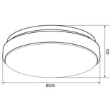 John Lewis LED flush ceiling light white 25cm, imported from the UK