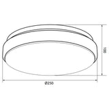 John Lewis LED flush ceiling light white 25cm, imported from the UK