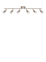 John Lewis John Lewis Keely 6-Light Spotlight Ceiling Bar, Brushed Steel- Buy online at McGrocer