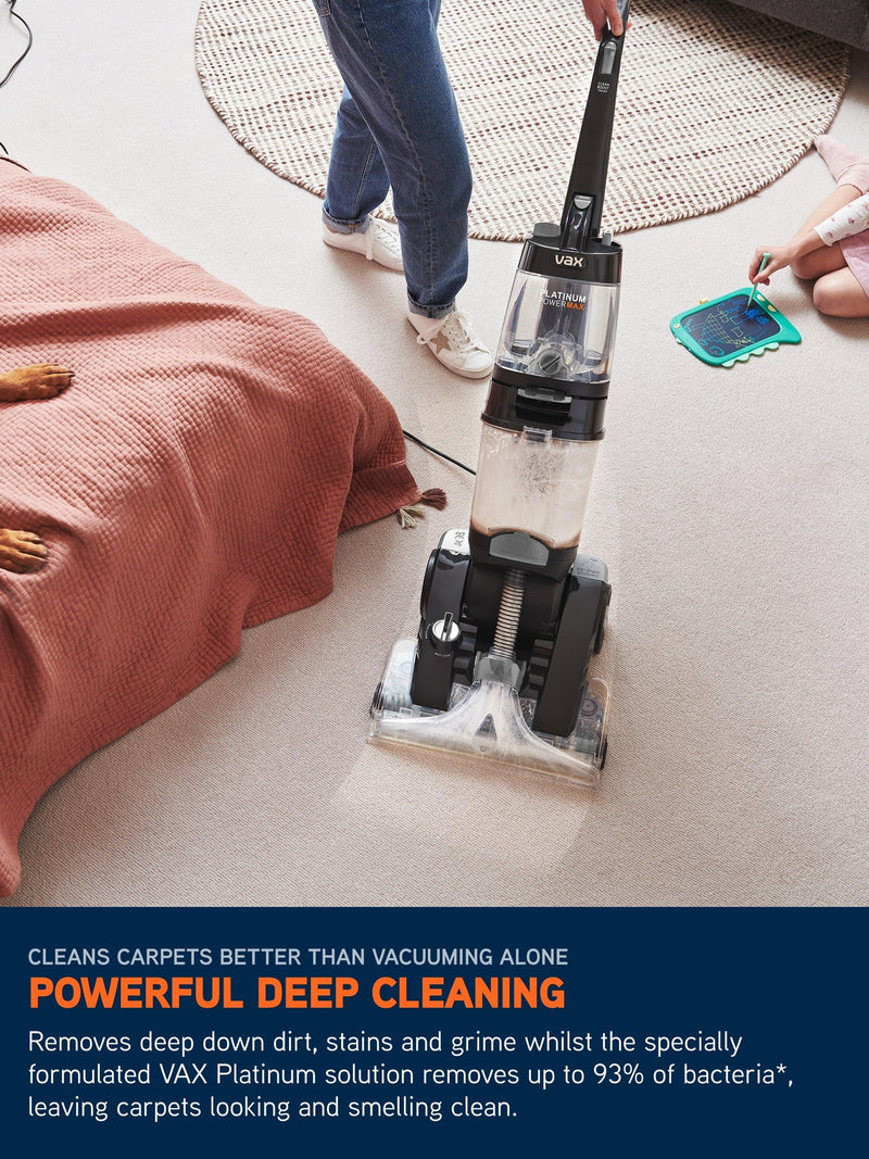 Vax Platinum Power Max carpet cleaner, imported from the UK