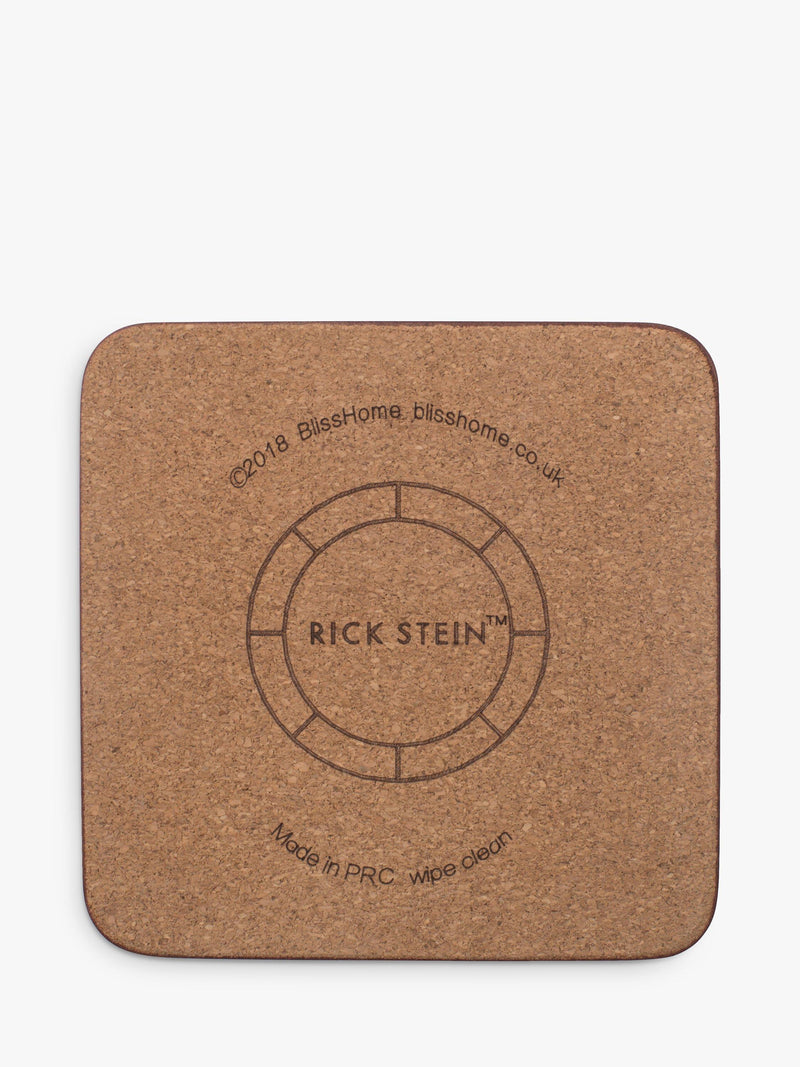 Rick Stein coasters set of 4 blue and white (British brand)